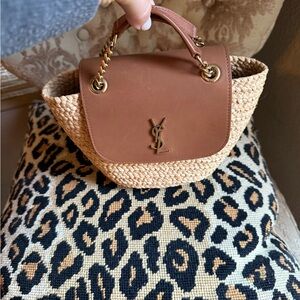 Saint Laurent Mini Manon Raffia